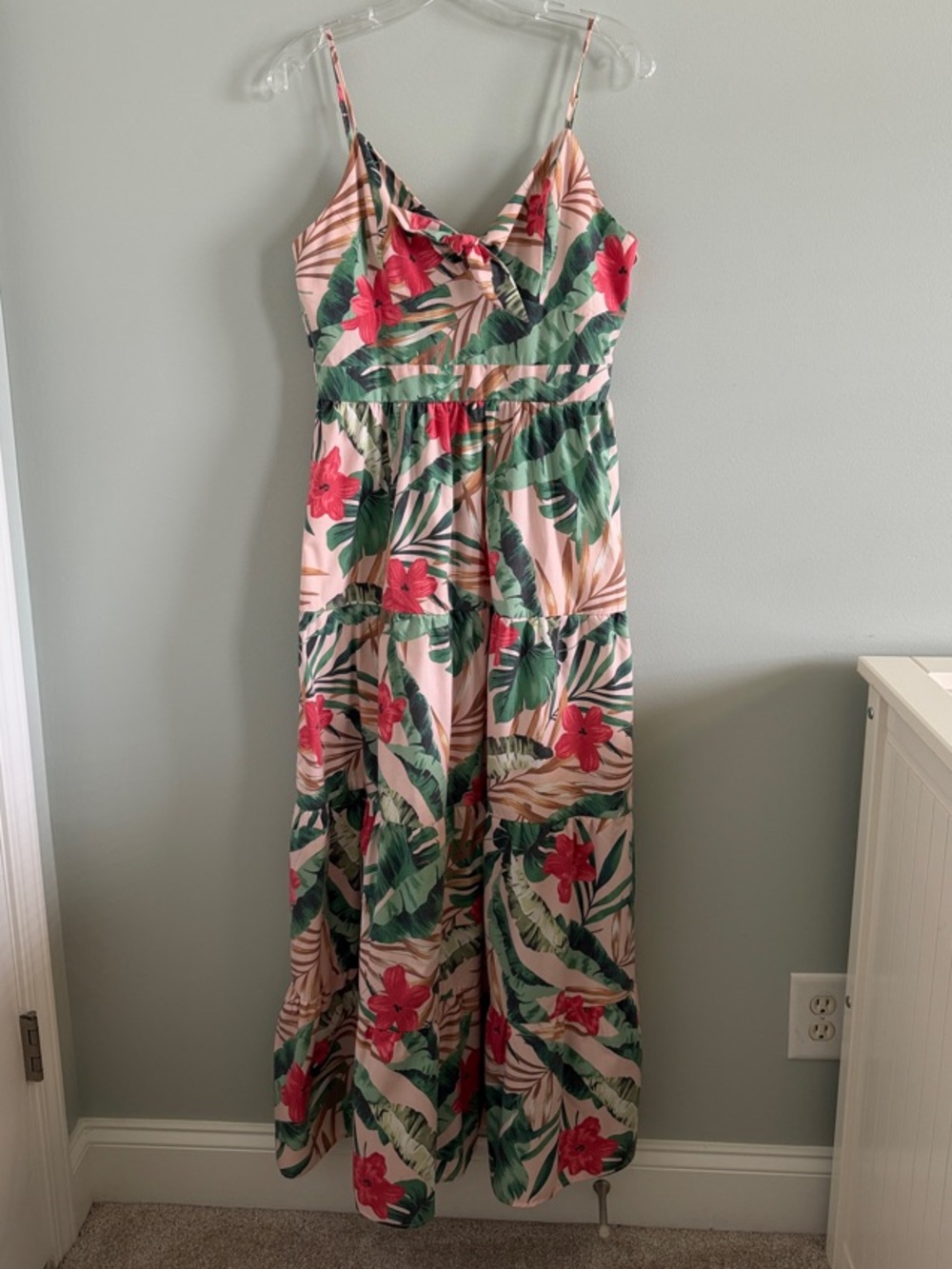 Tropical Print Maxi Dress